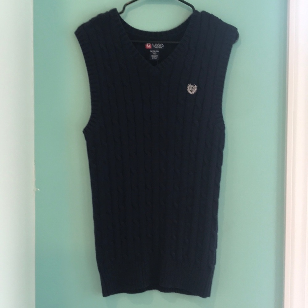 Chaps navy cotton vest